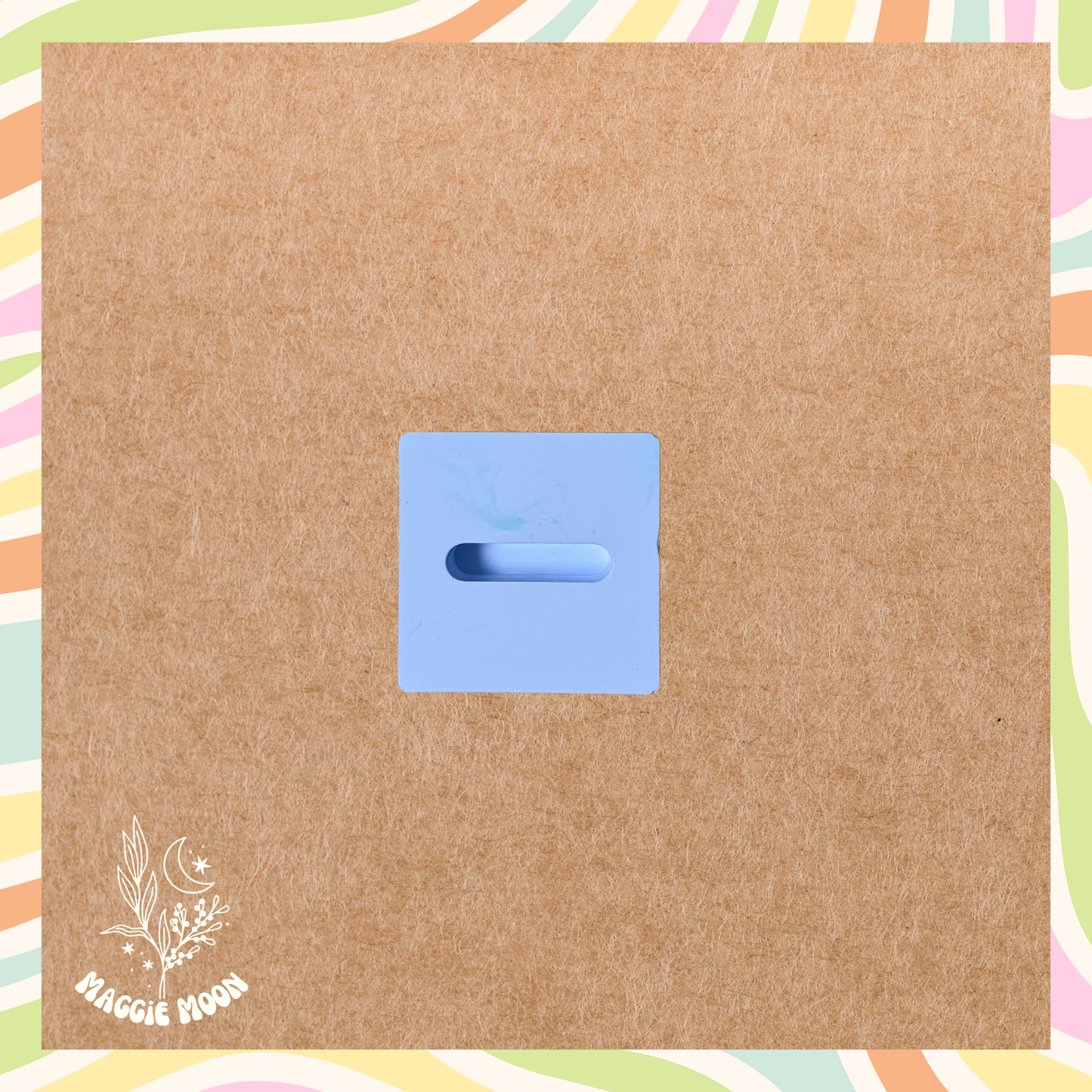 Square Shaped Ring Holder- Lavender with aqua