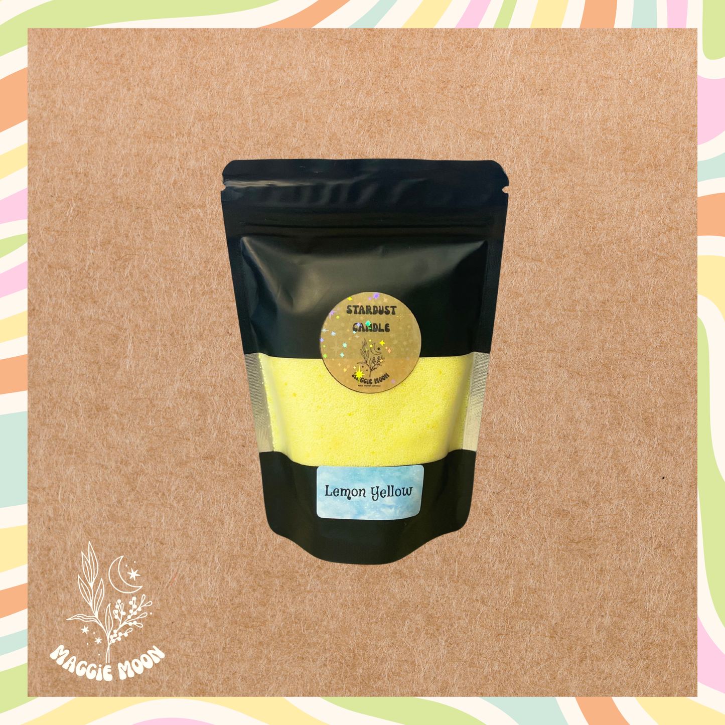 Stardust Candle-Lemon yellow