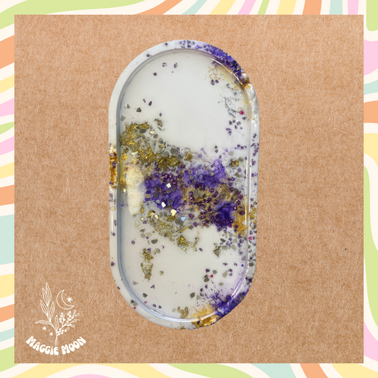 Geode Pill Tray- Purple & Gold