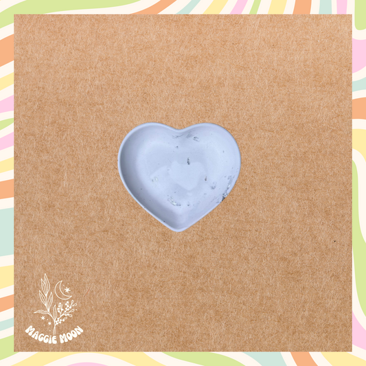 Heart Trinket Dish- Grey with silver flakes