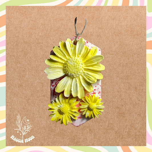 Aroma stone- yellow flower plaque