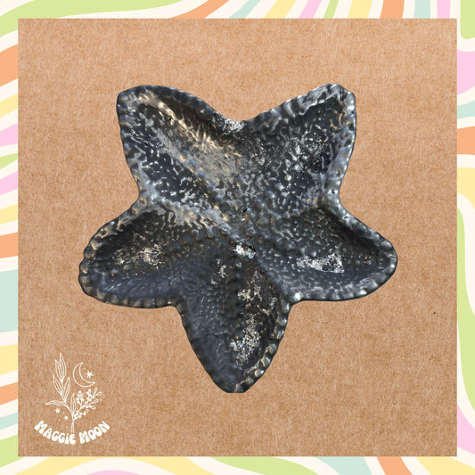Starfish Dish- black and sliver