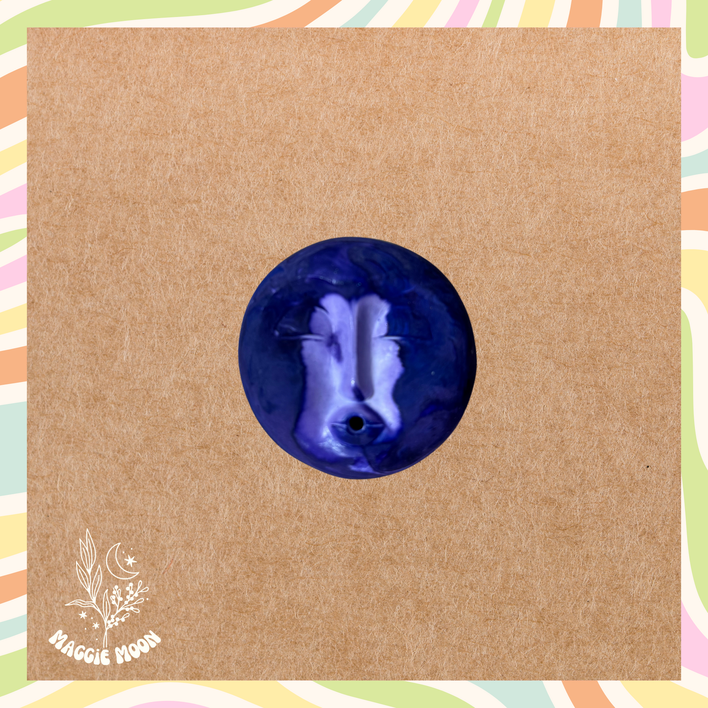 Moon face incesne holder- Blue